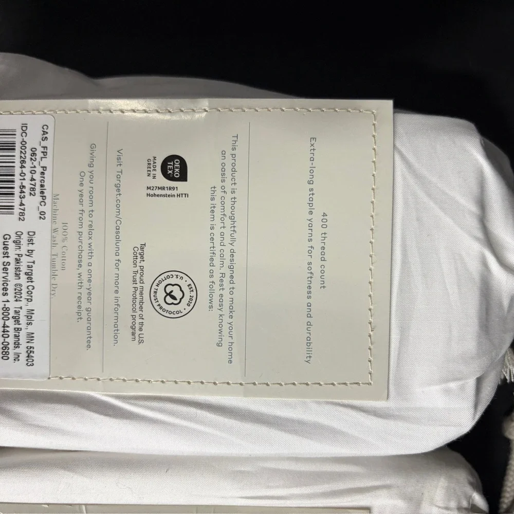 Casaluna Premium Cotton Percale Pillowcase Set